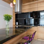 Contemporary kitchen design with built in appliances